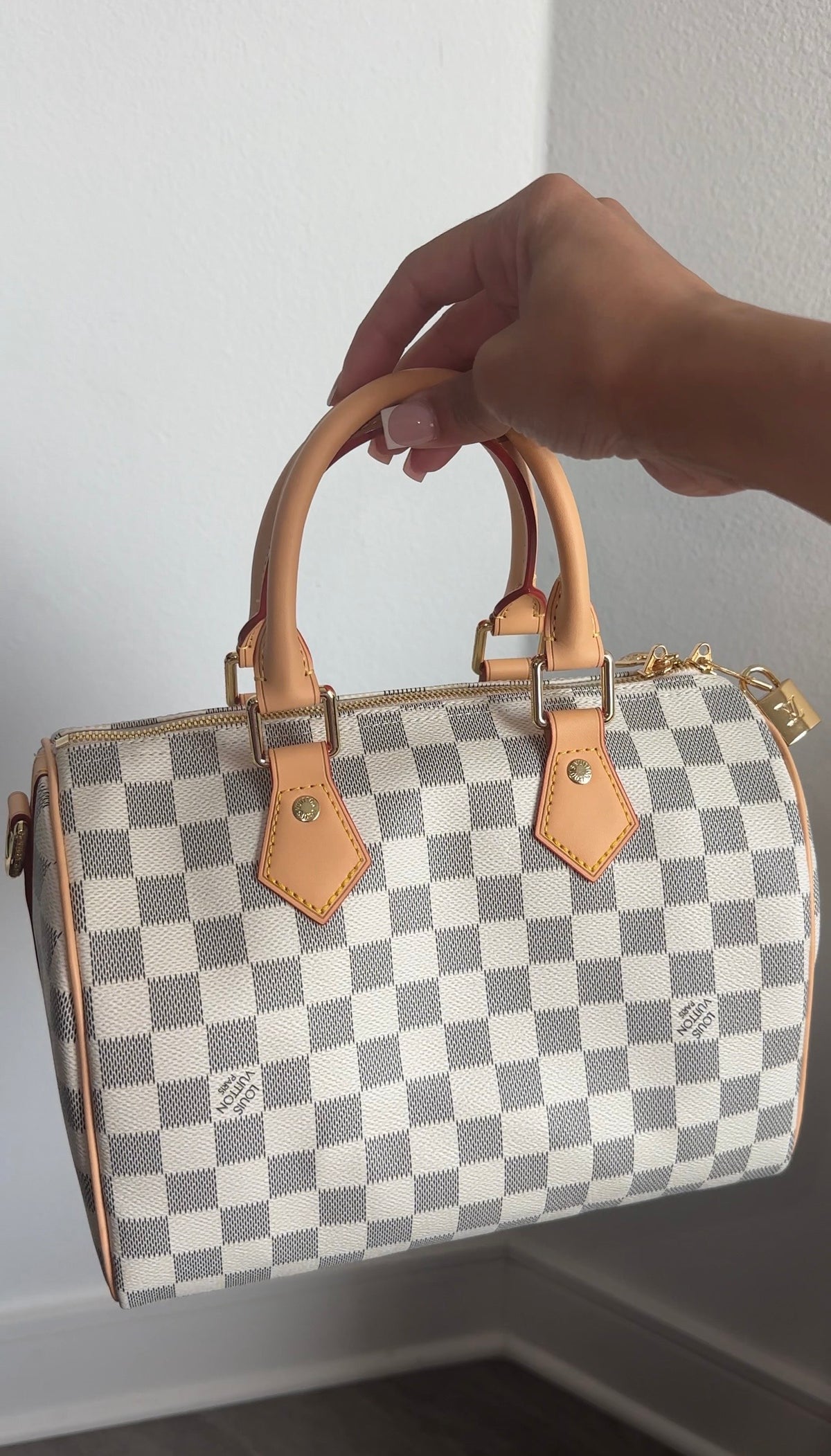 White Speedy LV bag