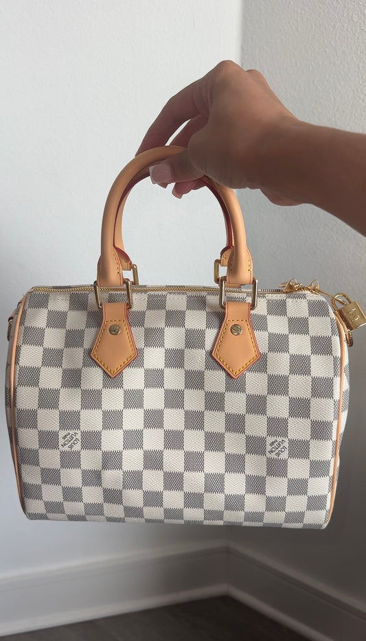 White Speedy LV bag