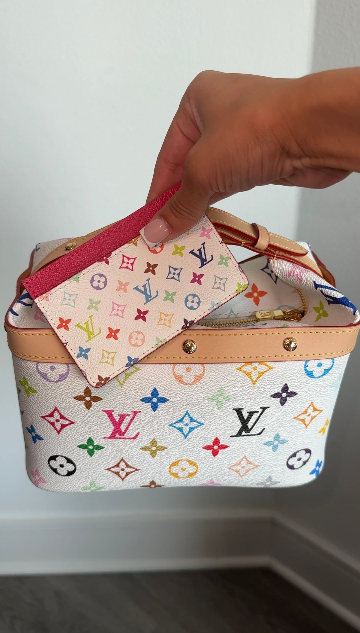 Colorful LV card holder